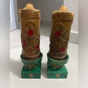 2 Candles Aglow Candle Esemble Jasco 1978